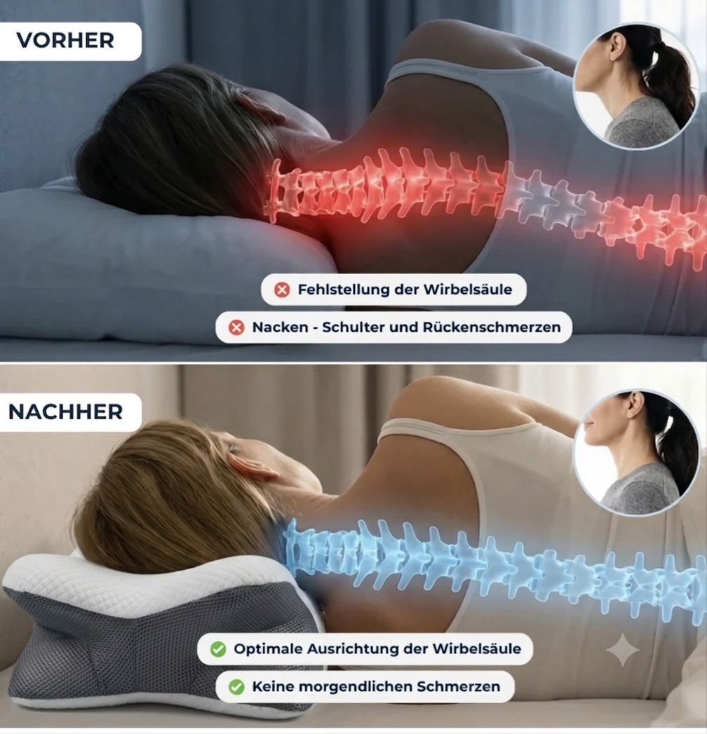 Aluna Sleep™ –  Premium Ergonomisches Schlafkissen